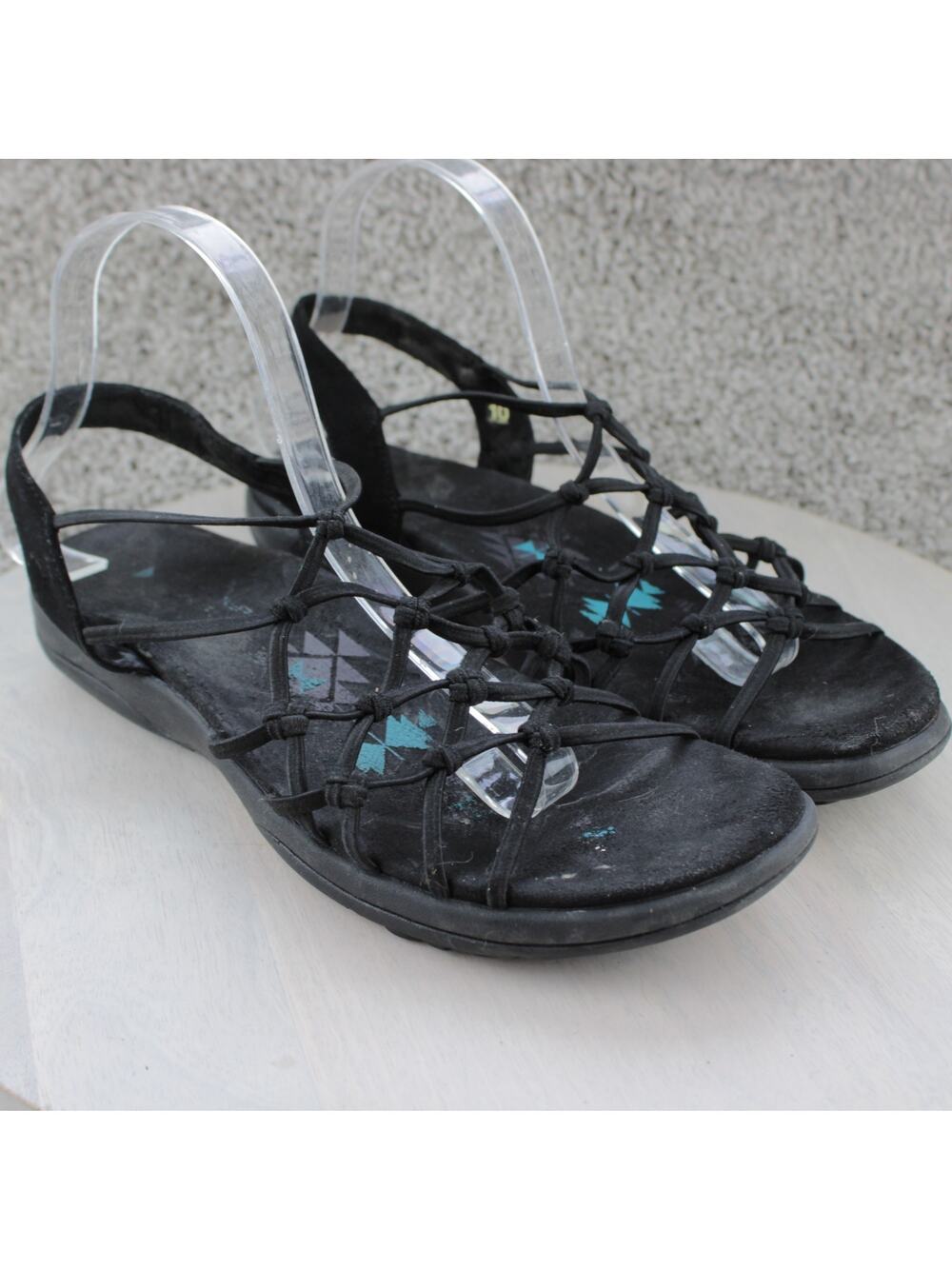 Skechers Sport Hiking Sandals Womens 10 Black Webbing Strappy Athletic